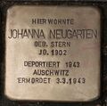 Stolperstein zum Gedenken an Johanna Neugarten.jpeg